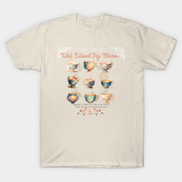 Tea Time at The Fey Bloom T-Shirt by MegBliss